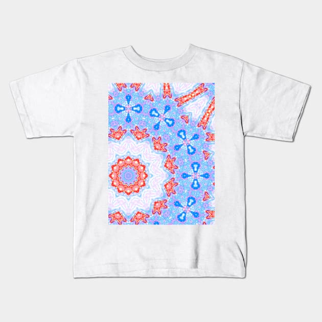 christmas kaleidoscope Kids T-Shirt by Stonerin